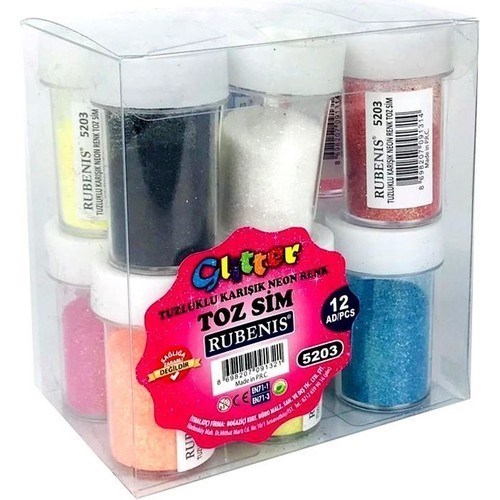 Glitter Tuzluklu Neon Toz Sim Rubenis Tek